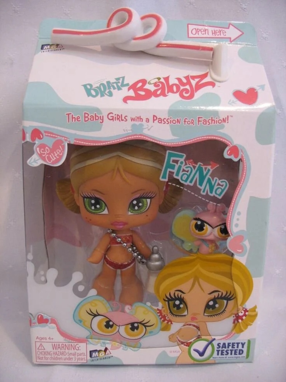 Rare Vintage 2008 Bratz Babyz Milk Carton Fianna Doll In Box NIB  #005